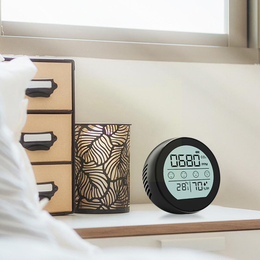 Infrared Co2 Thermometer Hygrometer For Home 3 In 1 Temperature Humidity Air Carbon Dioxide Sensor Monitor R0c7