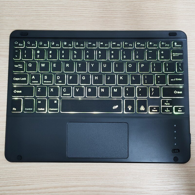 Bluetooth Wireless Keyboard Led Backlight Touchpad Russische Arabisch Thai Hebreeuws Spaans Frans Italiaans Koreaanse Duitse Toetsenbord