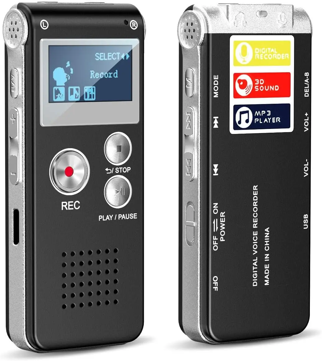 and user-friendly digital recorder, supporting up to 1536kbps. Mini recorder upgraded to MP3 and USB, with playback functi: 32 GB