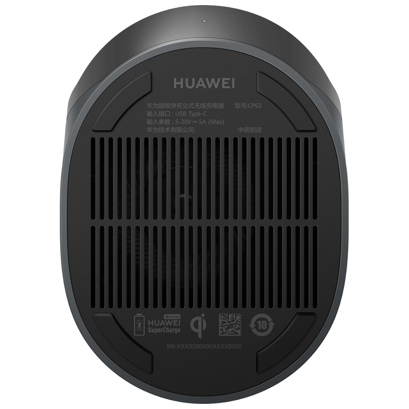 Suporte carregador sem fio huawei 40w max, área de trabalho vertical cp62 para p40 pro mate 30 pro iphone 11/x x