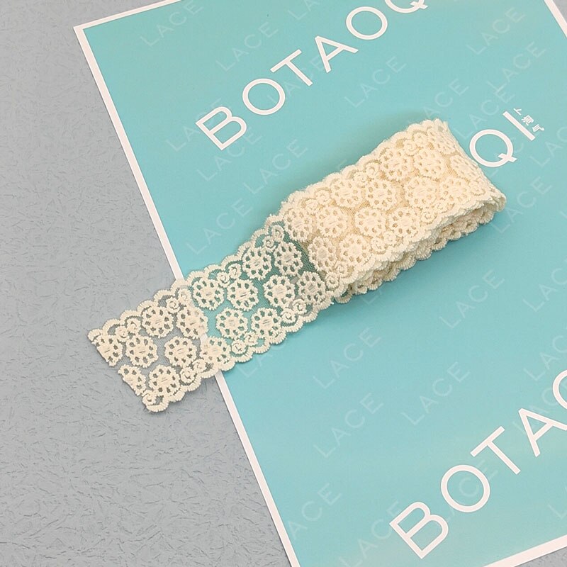 1 Yard Bilateral Milk Silk Lace Transparent Mesh Embroidery DIY Headdress Ribbon Wedding Dress 4cm White Cord lace Fabric: 3 / 1 Yard