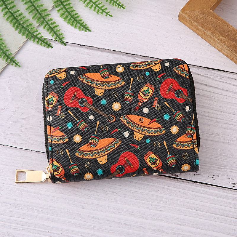 Short wallet, zero wallet, card bag with zipper, multi-purpose: SKY BLUE