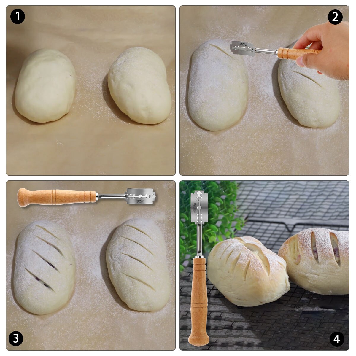 Bread Baking Tool Set Durable Dough Whisk Scraper Kit Baking Supplies Set For Homemade Cake Baking Pastry Tools