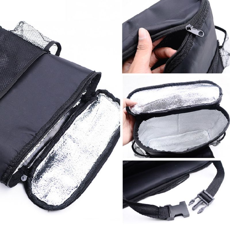 Paquete de hielo aislante, bolsas multifuncionales para bebé, bolsa colgante para mamá, bolsa de almacenamiento de asiento de coche, silla, bolsillo trasero para carrito de niños