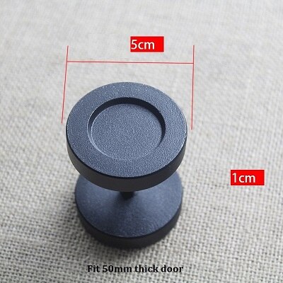 Black barn wooden door pull handle knob: 6