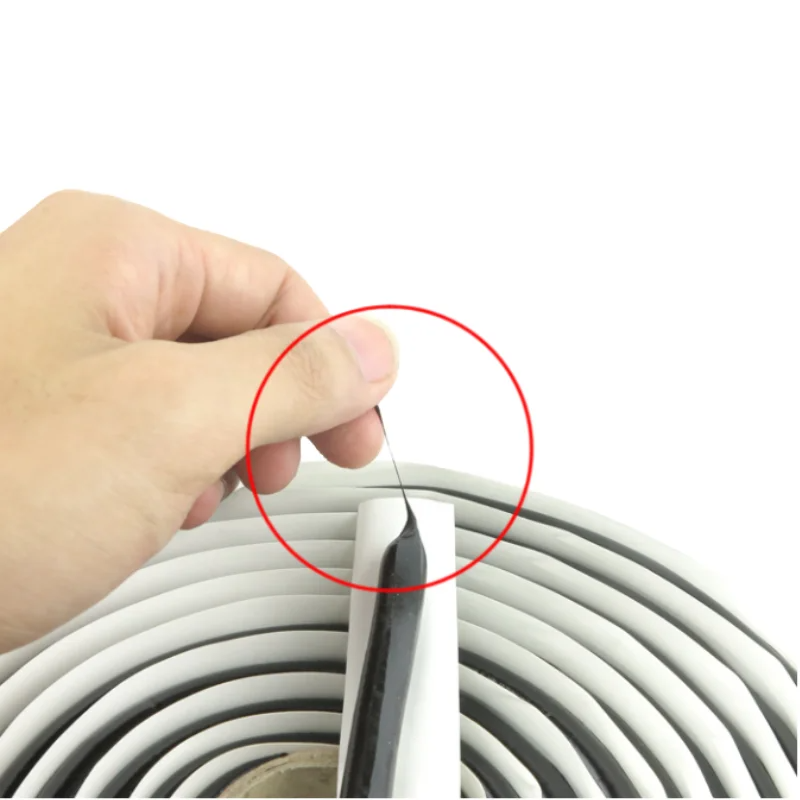 Gummiliste til tætning af forlygtespejle til biler 9mm*4m