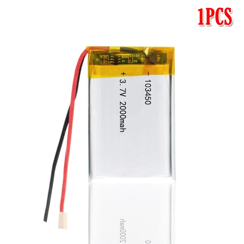 CITYORK 2 Batterie Li-Po 3.7V 2000mAh 103450 Con Connettore JST E Accessori