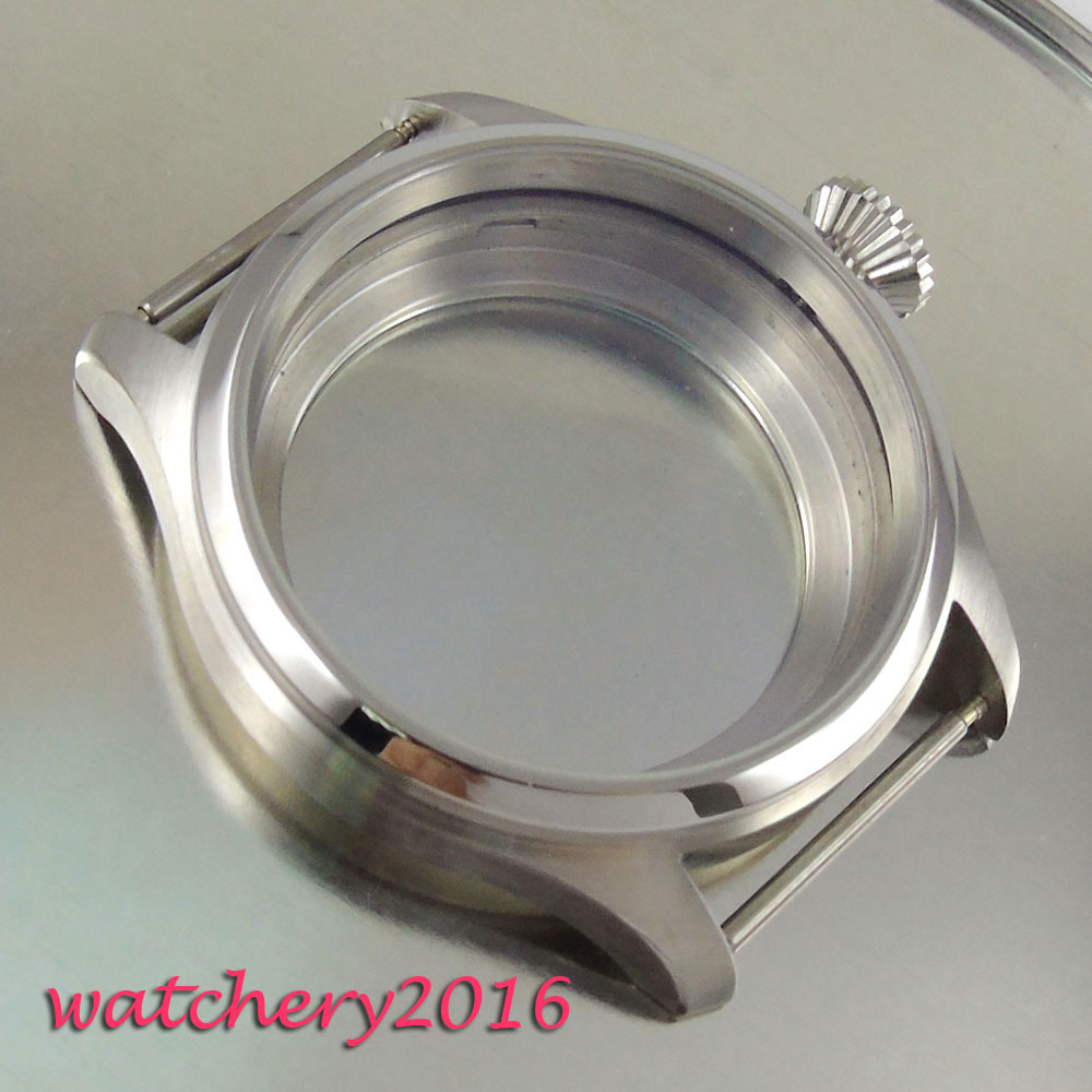 47mm full stainless steel case fit eta 6497 6498 movement Men's watch case