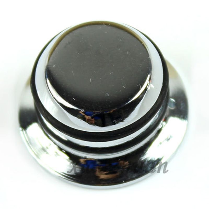 Bouton de contrôle du Volume de la guitare électrique, 1 pièce, bouton de contrôle du Volume, lignes annulaires, pièces de guitare électrique, basse, Chrome, accessoires