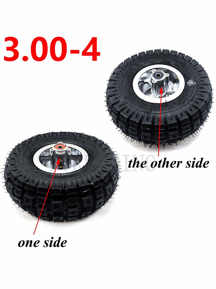 3.00-4 Electric Scooter Rear Wheel with Tyre Alloy Rim Hub and Inner Tube Wheels Gas Scooter Bike Motorcycle