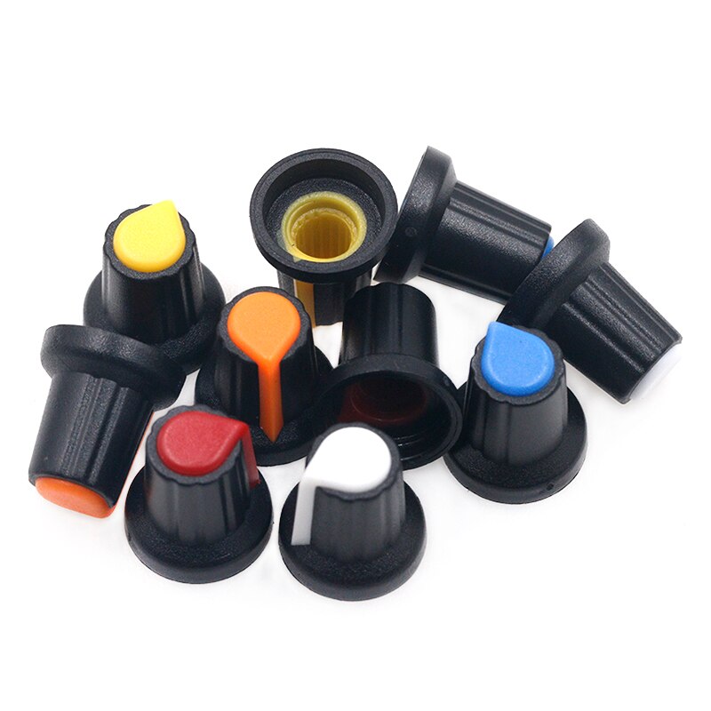 Lot De 5 Boutons Rotatifs Pour Potentiomètre - Diamètre D'arbre 6,3mm - Modèle A03 Anti-dérapant