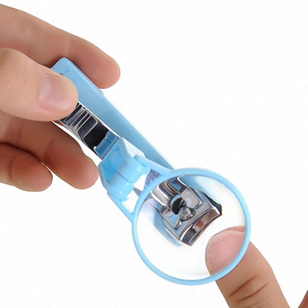 Baby negleklippere med forstørrelsesglas lomme finger tå negleklipper cutter trimmer manicure værktøj børn neglepleje