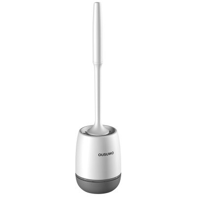 Brosse de toilette en Silicone à poils souples, support mural pour salle de bains, outil propre, caoutchouc thermoplastique Durable: Floorstanding Gray
