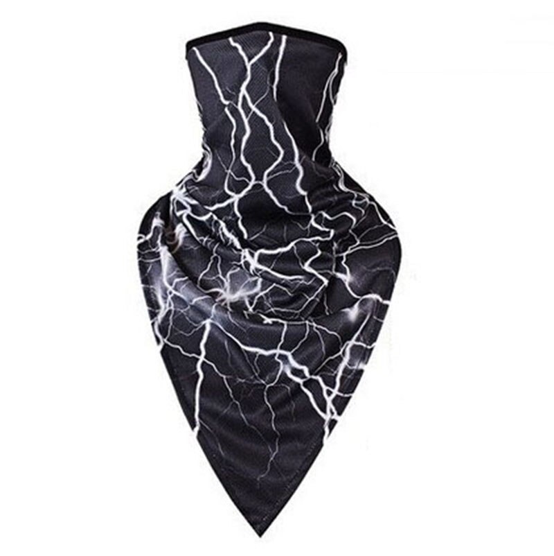 Sports de plein air casquettes de vélo écharpe cyclisme Bandana équipement de vélo chapeaux Ride cou masque vélo Triangle bandeau écharpe: Black  lightning