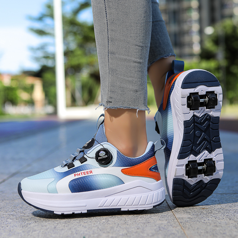 Mode 4-wiel rolschaatsen sneakers voor studenten kinderen outdoor wielschoenen Multifunctionele sportschoenen