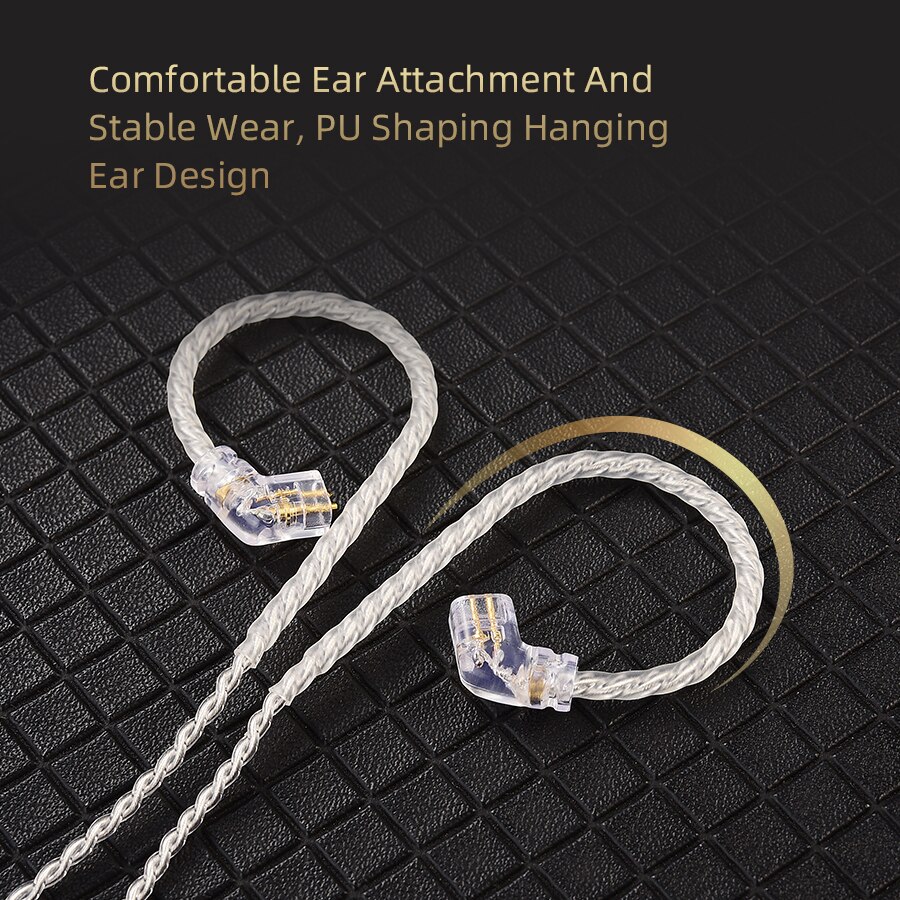 Qkz A1 Zxn Zxt ZX2 ZAX2 VK4 AK6-PRO Hoofdtelefoon Verzilverd Upgrade Kabel 2 Pin 0.75Mm Hoge Zuiverheid Zuurstof koper Oortelefoon Draad