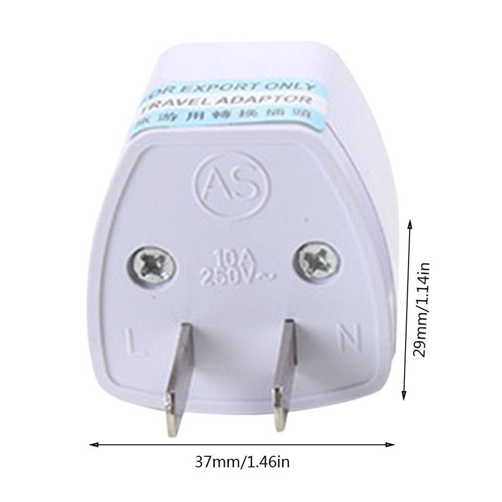Draagbare Size Universal Us Power Socket Plug Travel Muur Ac Power Charger Outlet Adapter Converter Socket