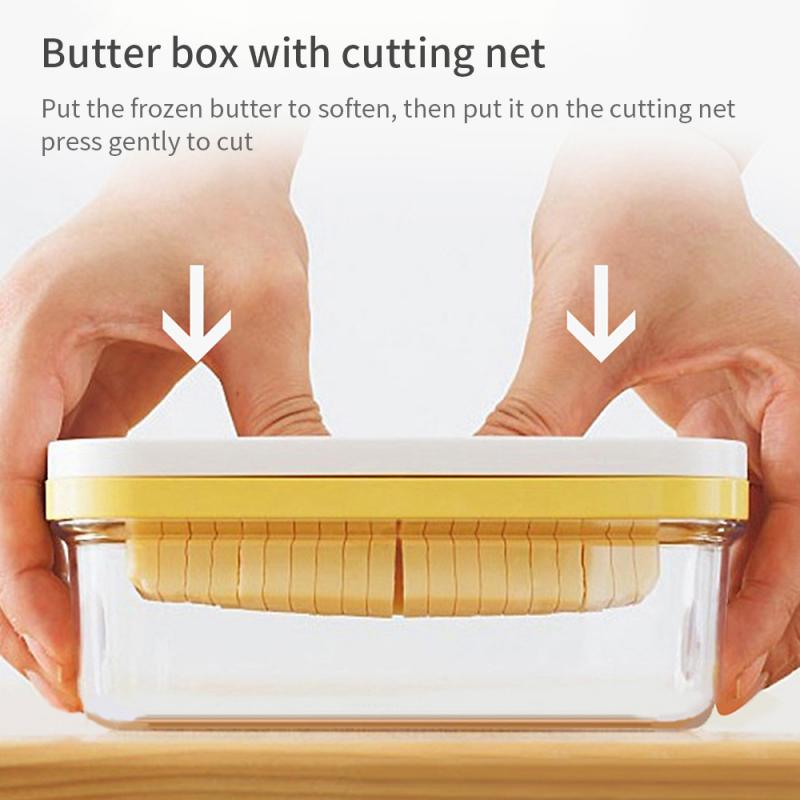 Boîte de stockage de beurre de fromage, boîte à plat avec couvercle, coupe des aliments, serveur de beurre, gardien de la fermeture, récipient de stockage Transparent, outils de cuisine