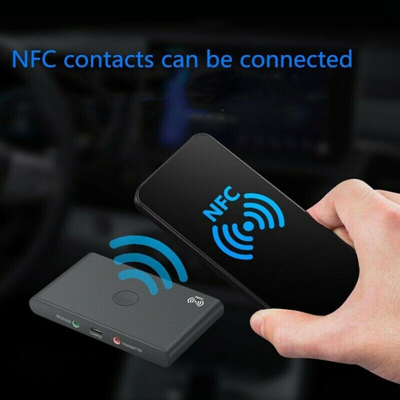 TX6 Bluetooth BT 5.0 o 3.5mm Transmitter Receiver Adapter 2 in 1 Support NFC Handsfree Headphone Reciever