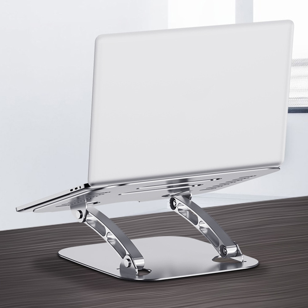 Verstelbare laptopstandaard van aluminiumlegering, dubbele as, opvouwbare tabletstandaardbeugel voor notebook, macbook pro air ipad pro