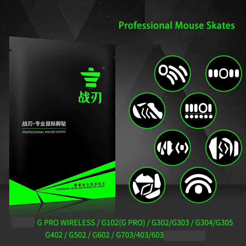 1Set 0.6Mm Witte Muis Pads Gaming Muis Voeten Muis Skate Voor Logitech G Pro Draadloze En Anderen Model