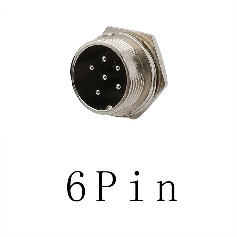 1 pièces GX16 2P 3P 4P 5P 6P 7P 8 broches mâle et femelle connecteur d'aviation circulaire GX 16 connecteurs de panneau de fil d'aviation: 6 Pin Plug
