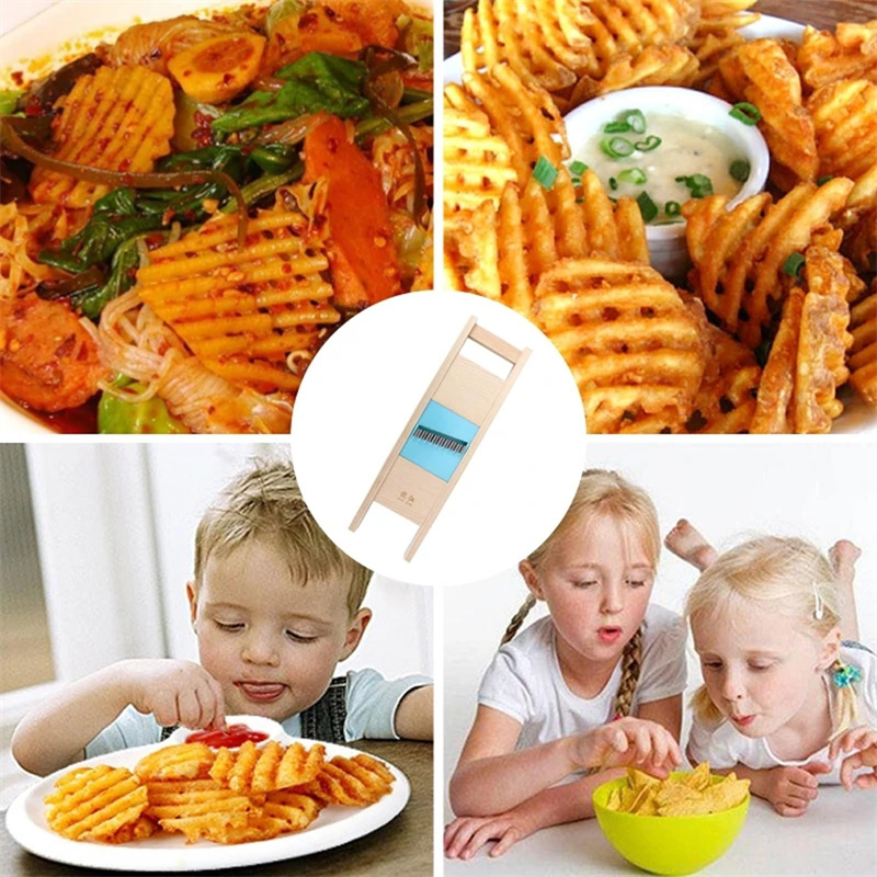 Potato Grid Slicer Wave knife Vegetable Grater Corrugated Net Chopper Cutter Chipper Salad Kitchen Shredder Peeler Masher Gadget