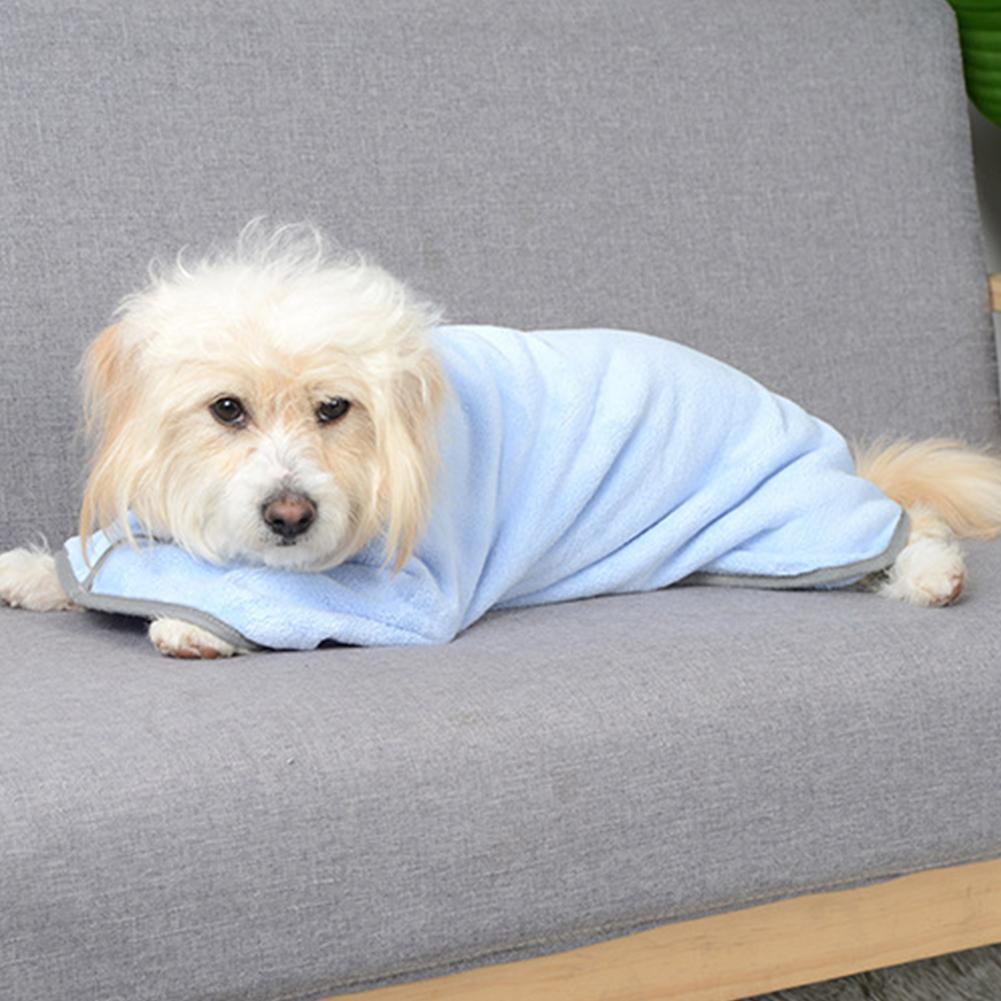 Manteau de séchage en microfibre réglable pour chien, Super absorbant, , serviette de bain pour animaux de compagnie, fournitures de bain luxueuses, doux, A7C6