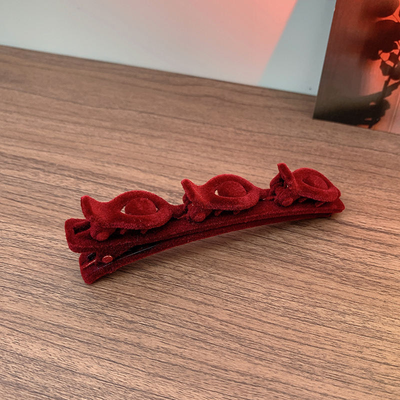 Pinza para el pelo flocada, trenza para el pelo, flequillo lateral, horquilla, Clips decorativos, soporte para el cabello roto, pasadores, pasador, accesorios para el cabello: Lavanda