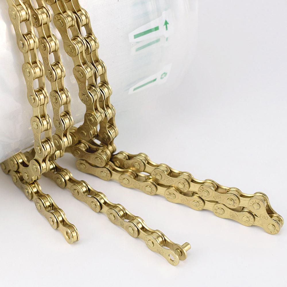 Mountain Road Bike 8 Speed Chain Folding Bicycle Gold Shifting Chain Mountain Road Bike MTB Chain Part Cycling