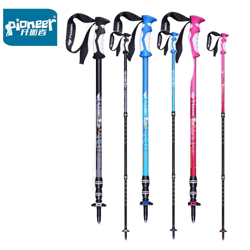Walking Stick Aluminum alloy 3 Section Straight handle Damping 65-135cm Mountain-climbing Crutch Outdoor Hiking Sirius 1 Series