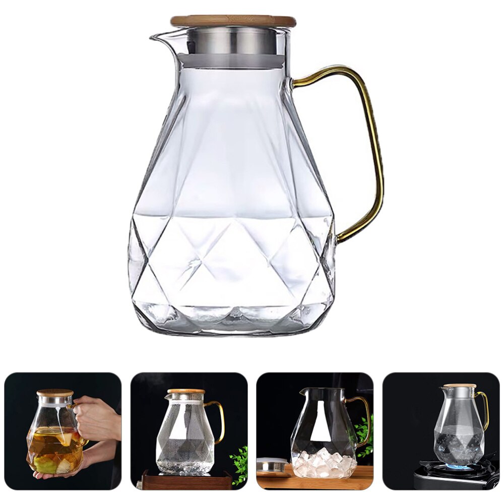 1Pc Draagbare Praktische Creatieve Duurzaam Drank Karaf Glazen Karaf Glas Pitcher Voor Home Decor Ornament Party