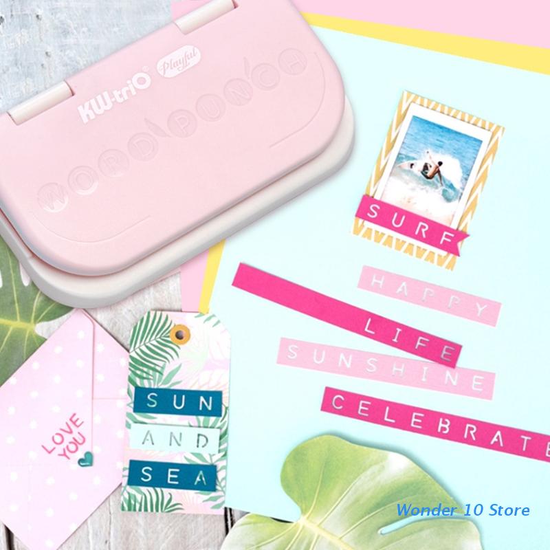 Perforadora Manual con 26 letras en inglés, perforadora de papel para álbum de recortes, marco de fotos, tarjeta de DIY