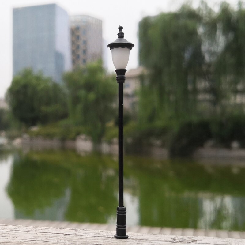 3Pcs 1:87 Ho Schaal Modelspoor Lantaarnpaal Led Park Lantaarns Straat Lamp Model Maken Railroad/Model Park Lampen/Trein layout