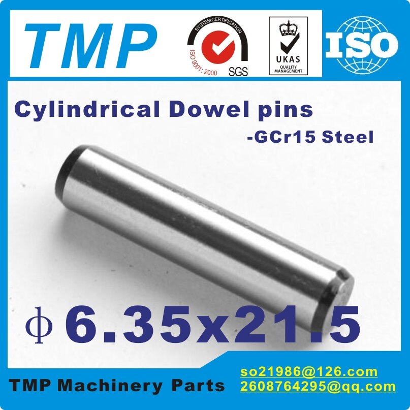6.35x21.5mm Locating Pins/Dowel pins/6.35mm Cylindrical position pins-TLANMP Material:Steel GCr15