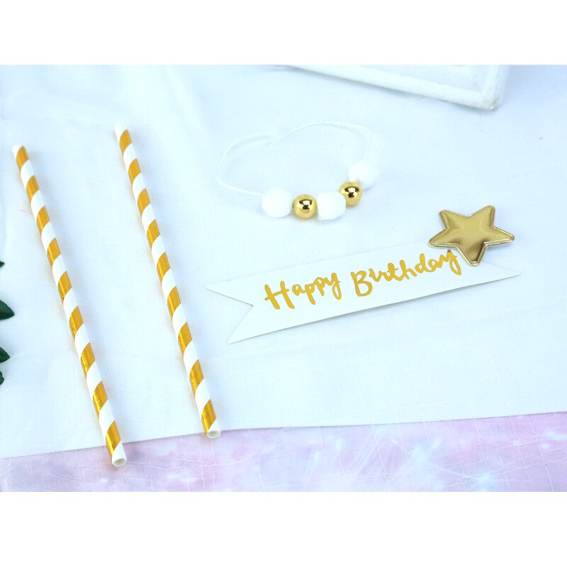 Banner Happy Birthday Cake Topper Cupcake Toppers Flag Banner 1st Birthday Cake Decoration Baby Shower Boy Girl Wedding Party: Fur ball suit