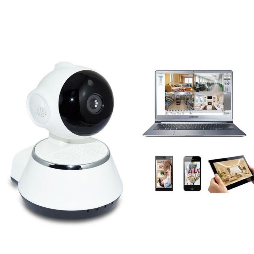 Draadloze IP Camera WIFI 720 p CCTV Home Security Cam Micro SD Slot Ondersteuning Microfoon & P2P Gratis APP ABS plastic