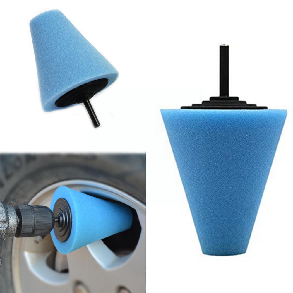Car Polisher Tyres Wheel Wheel Hub Tool Burnishing Wheel Disk Pad Polishing Cone-shape Sponge Foam Hubs Polishing Machine J7Q5