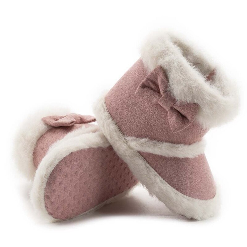Winter Baby Mädchen Plus Samt Warme Schuhe Kleinkind Weiche Sohle Bowknot Schnee Stiefel Neugeborenen Kleinkind Schuhe 0-18 Monate