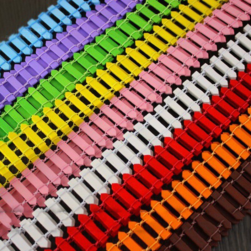 100*5Cm Tuin Lange Houten Hek Diy Mini Kleurrijke Kamfer Kleine Hek Succulent Hek