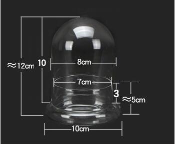 8*10cm glasbase glaskuppel boligdekoration diameter= 8cm højde= 10cm glasovertræk glasbase vase ven bryllup dekoration: Default Title