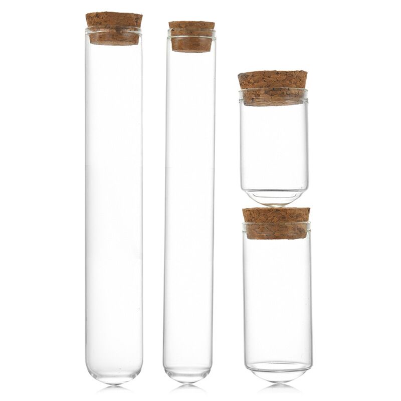 20pcs Clear Glass Cover With Wooden Base Tabletop Display Container Landscape Vase Durable Glass Jar Dome Glass Cover Home Decor