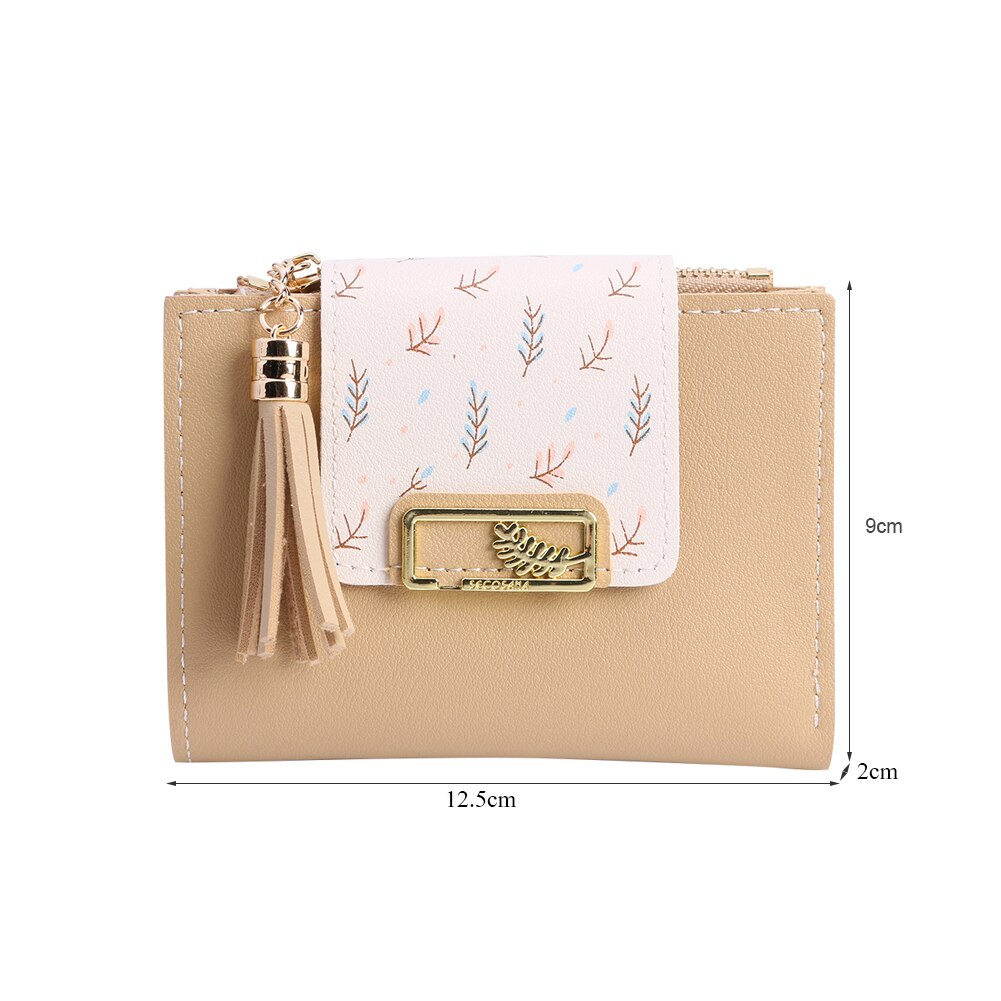 Kwasten Korte Portemonnee Tas Voor Vrouwen Pu Lederen Clutch Tassen Leuke Koreaanse Kaarthouder Vrouwelijke Vouwen Kleine Portemonnee bolsas