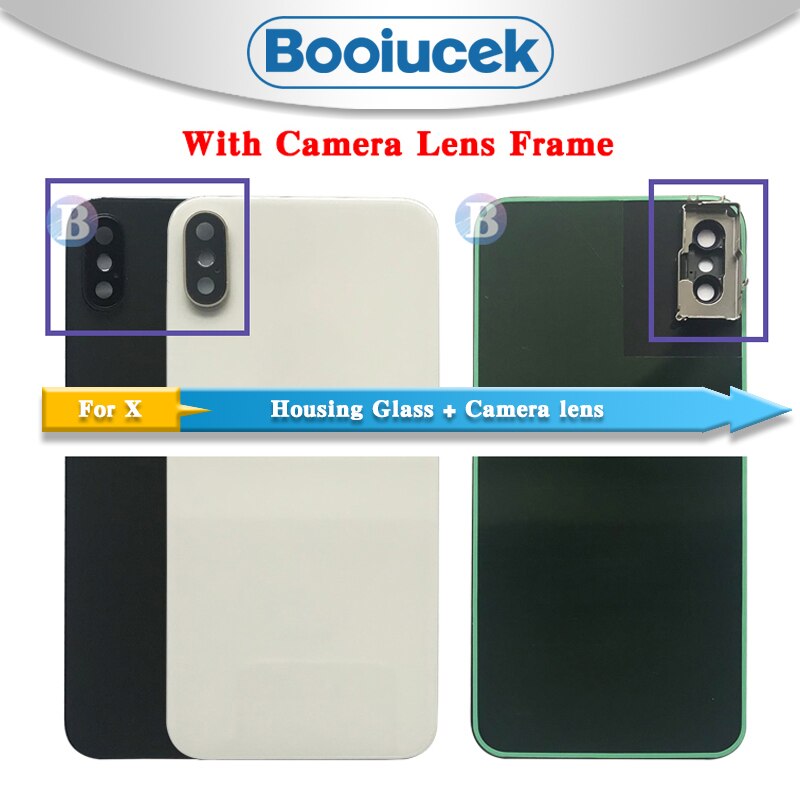 With Camera Lens Back Glass For iphone X / XS / XS MAX Battery Cover Rear Door Back Housing cover Glass EU version CE