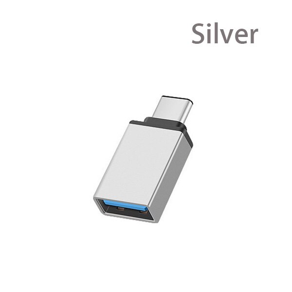 Adaptateur USB type-c vers USB, convertisseur OTG pour xiaomi mi 9 8 se lite pro A2 Pocophone F1 MIX 3 2S MAX 3 black shark Redmi note 7: Silver  Type c OTG
