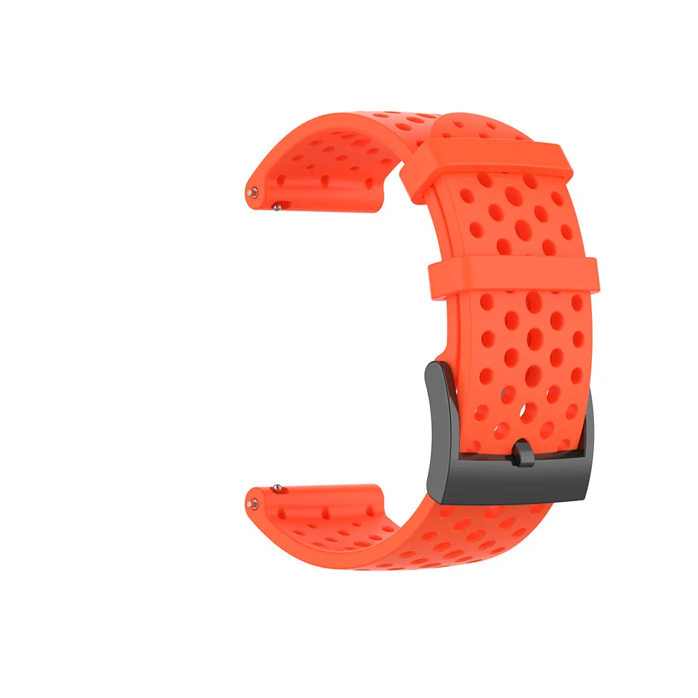 Silikon-Armband für Suunto Spartan Sport Wrist HR für Suunto 9/9 Baro/Suunto7/D5 Uhr 24 mm Ersatzarmband: Rot