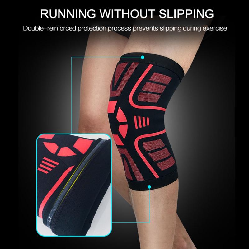 Basketball Running Compression Knee Sleeve Support Sports Kneepad Patella Protector Brace Spring Knee Pad Sports Safety