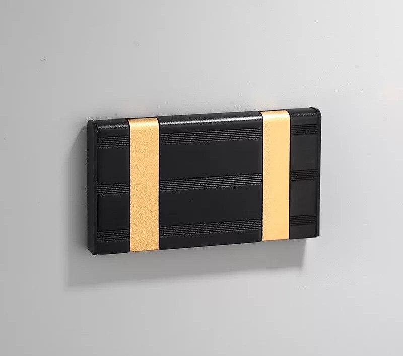 Schwarz kreative unsichtbar haken, raum Aluminium eintrag haken, versteckte haken, klapp haken, 1-5 haken.: golden 2 Haken