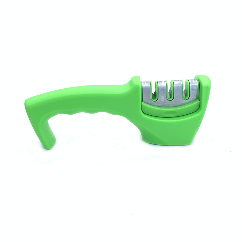 casa affilacoltelli a 3 stadi affilacoltelli in ceramica per affilare utensili da cucina accessorio per coltelli con base antiscivolo coltelli da rettifica: B  2