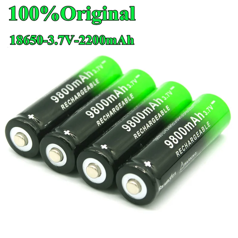 100% gloednieuw. 18650.3.7V.2200mAh. Oplaadbare lithiumbatterij. Spanningsstabiliteit. Zaklamp speelgoedauto voor kinderen. LED-licht..